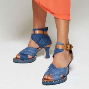 A.S.98 Voni Sandalen Damen Blau | DE-561FHEOYT