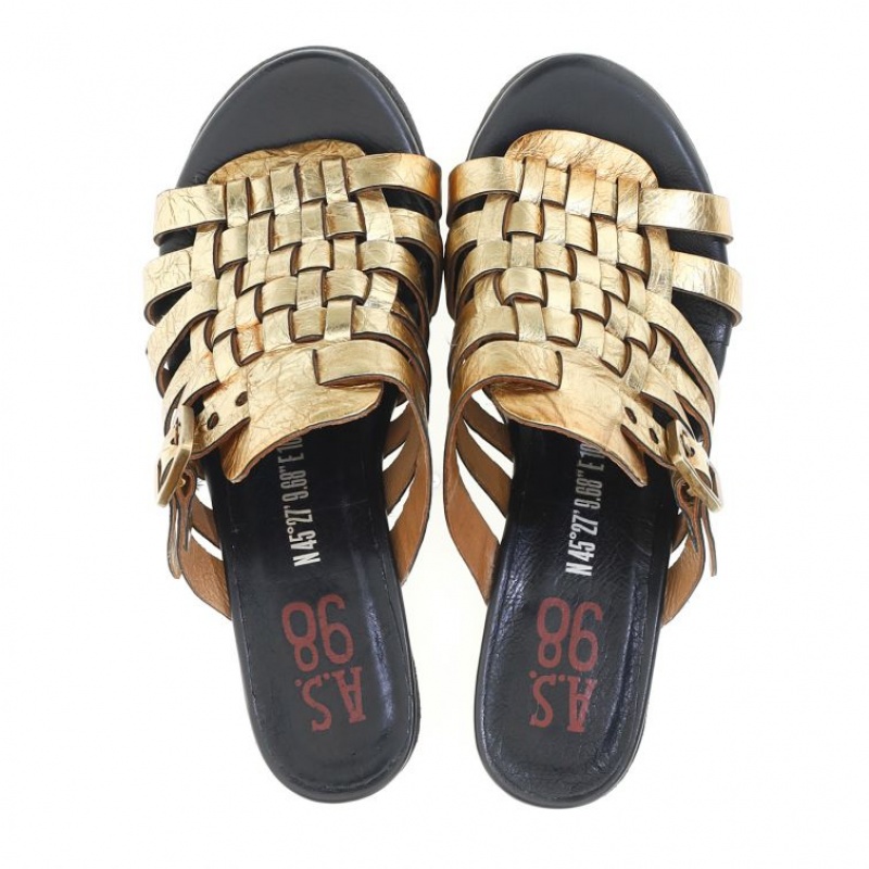 A.S.98 Abigayle Sandalen Damen Gold | DE-310ELRFNI