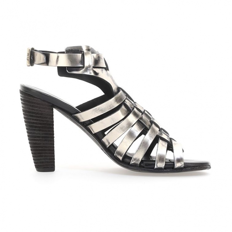 A.S.98 Barb Sandalen Damen Platin | DE-328OLUXWJ