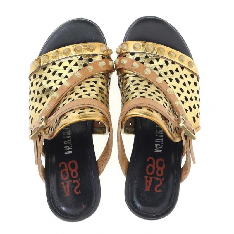 A.S.98 Barbra Sandalen Damen Gold | DE-459TMOXCU