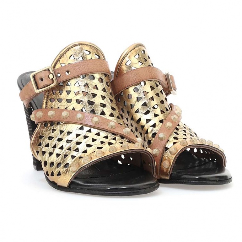 A.S.98 Barbra Sandalen Damen Gold | DE-459TMOXCU