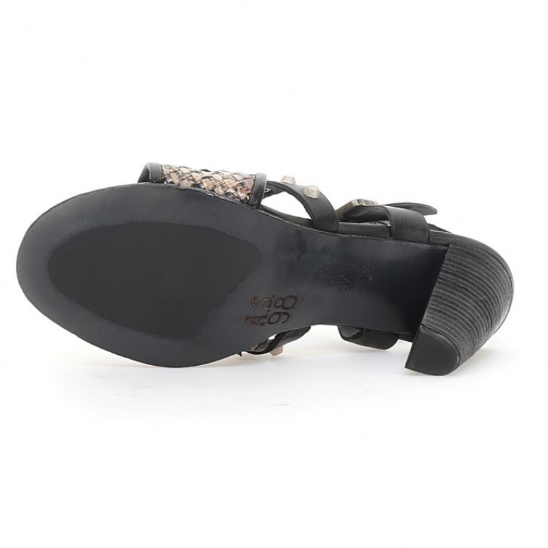 A.S.98 Becci Sandalen Damen Schwarz | DE-485UZAOBF