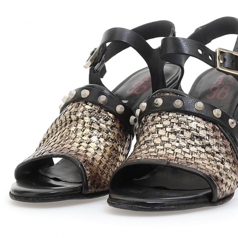 A.S.98 Becci Sandalen Damen Schwarz | DE-485UZAOBF