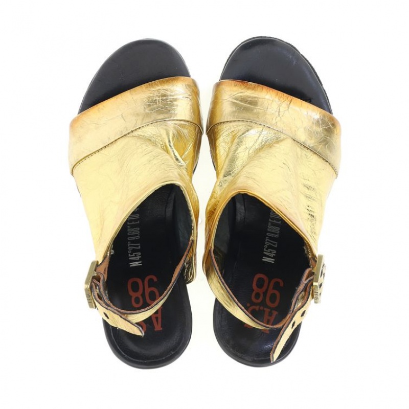 A.S.98 Bertha Sandalen Damen Gold | DE-478CYKWQZ