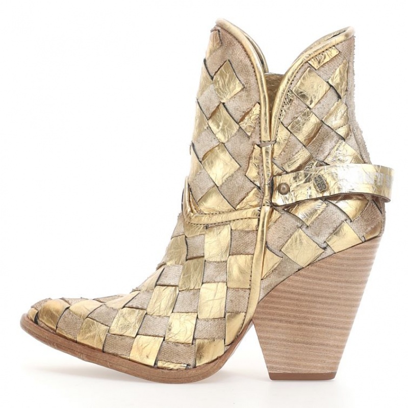 A.S.98 Bette Ankle boots Damen Gold | DE-516ZPBDSE