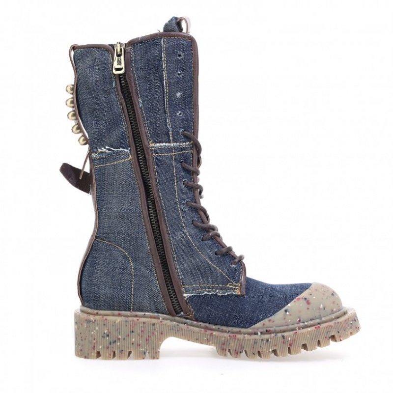 A.S.98 Cardon Ankle boots Damen Blau Schokolade | DE-670BEYPXD