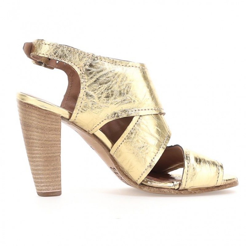 A.S.98 Chastity Sandalen Damen Gold | DE-349BSFQYK