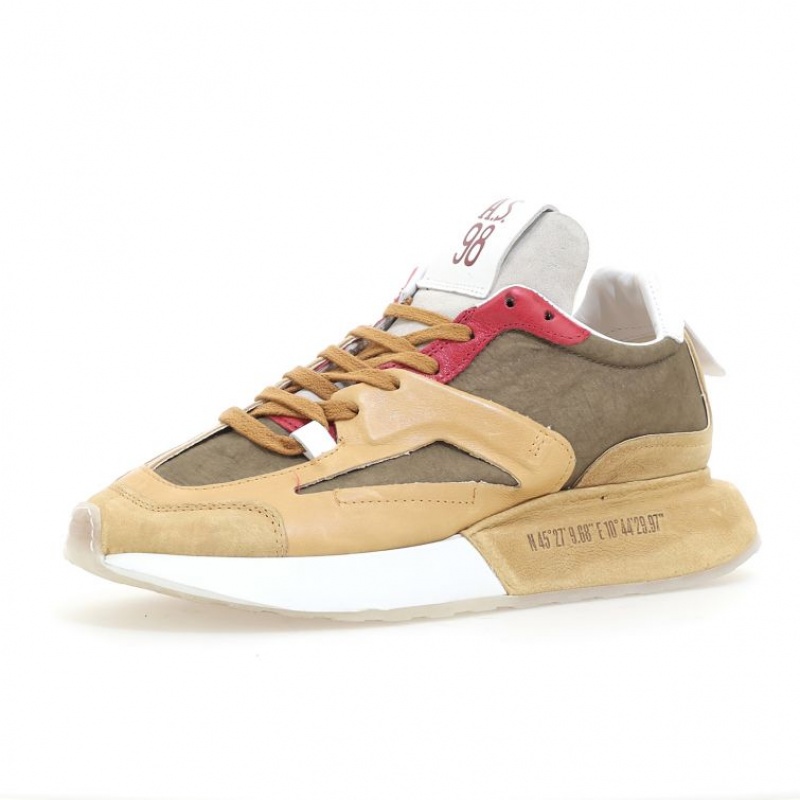 A.S.98 Franklyn Sneakers Herren Khaki | DE-924NAOWFZ