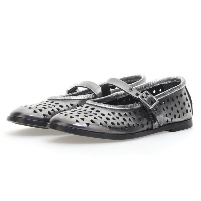 A.S.98 Jacaline flat shoes Damen Silber | DE-970QTNSOW