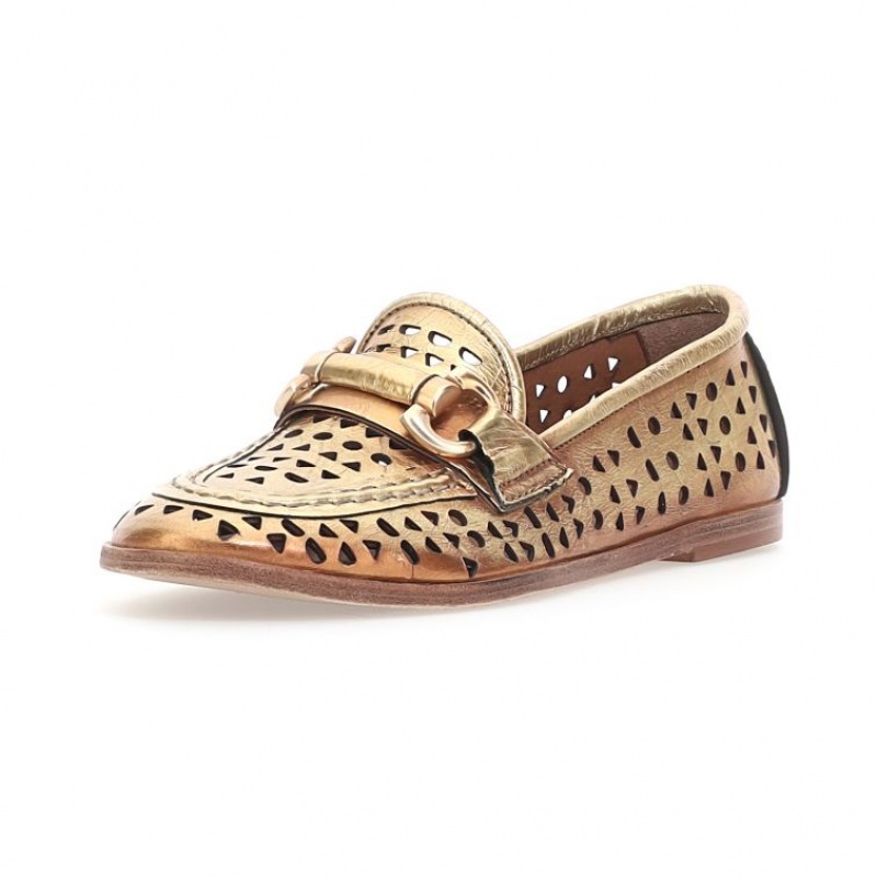 A.S.98 Jacklyn flat shoes Damen Gold | DE-378TBGUAS