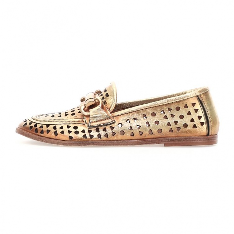 A.S.98 Jacklyn flat shoes Damen Gold | DE-378TBGUAS