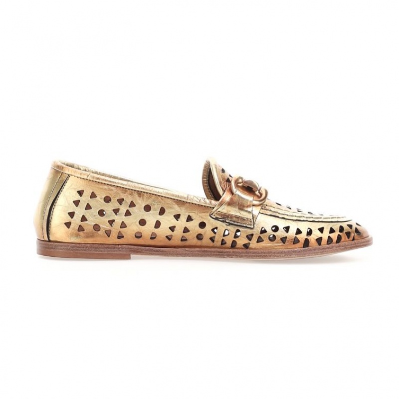 A.S.98 Jacklyn flat shoes Damen Gold | DE-378TBGUAS