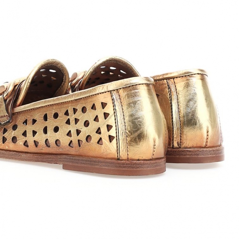 A.S.98 Jacklyn flat shoes Damen Gold | DE-378TBGUAS