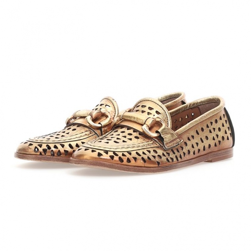 A.S.98 Jacklyn flat shoes Damen Gold | DE-378TBGUAS