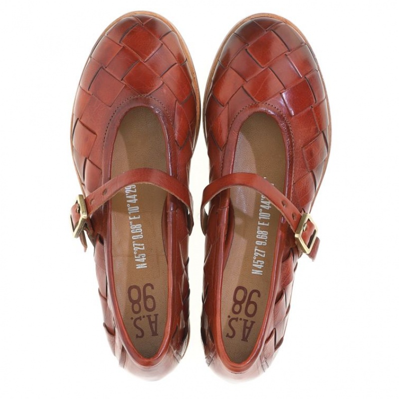 A.S.98 Janae flat shoes Damen Bordeaux | DE-157KGUVCL