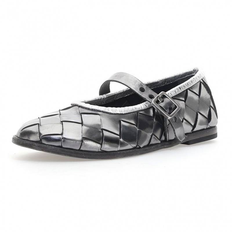 A.S.98 Janae flat shoes Damen Silber | DE-352GPZLCX