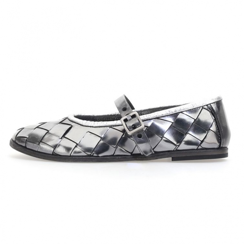 A.S.98 Janae flat shoes Damen Silber | DE-352GPZLCX