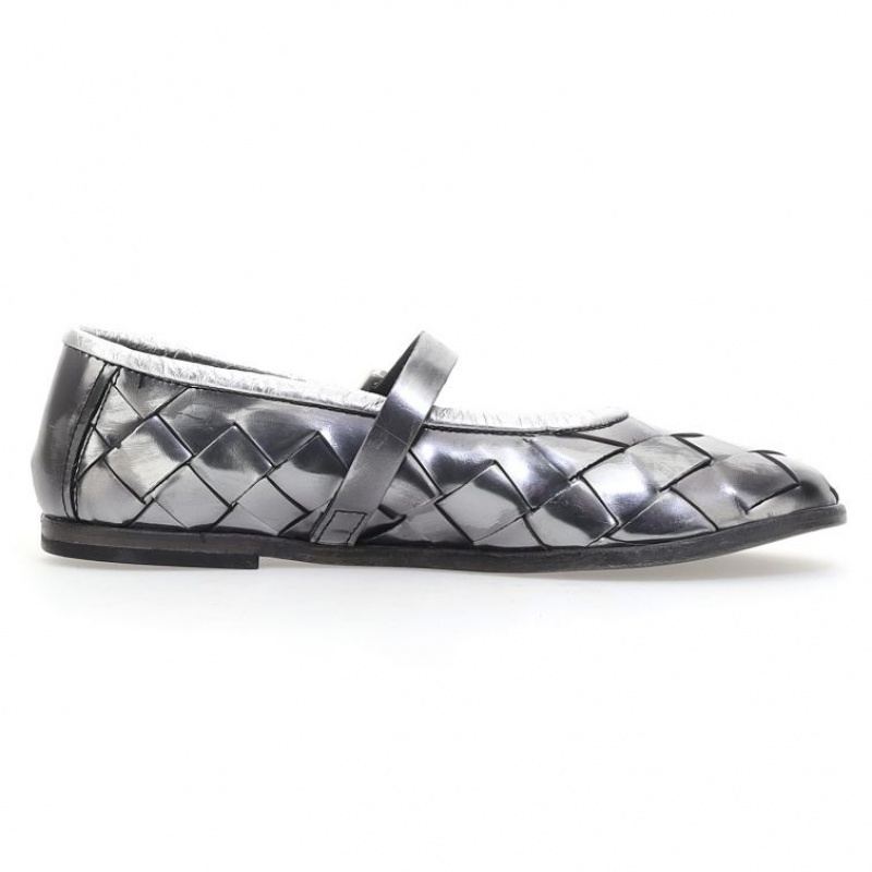 A.S.98 Janae flat shoes Damen Silber | DE-352GPZLCX