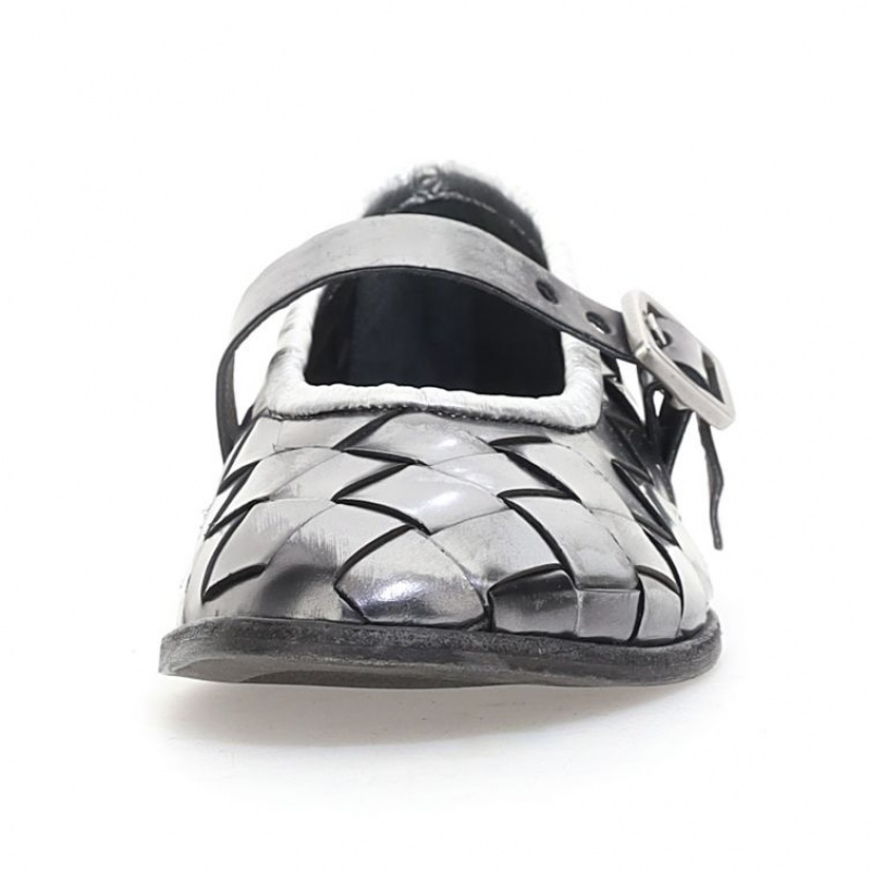 A.S.98 Janae flat shoes Damen Silber | DE-352GPZLCX