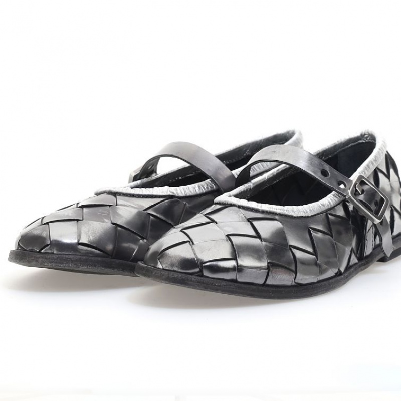 A.S.98 Janae flat shoes Damen Silber | DE-352GPZLCX