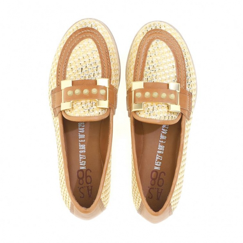 A.S.98 Janele flat shoes Damen Gold | DE-896NJLCIA