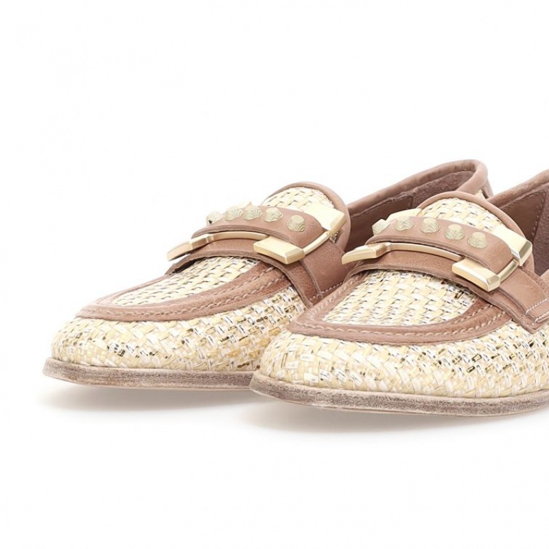 A.S.98 Janele flat shoes Damen Gold | DE-896NJLCIA