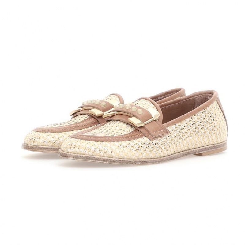 A.S.98 Janele flat shoes Damen Gold | DE-896NJLCIA