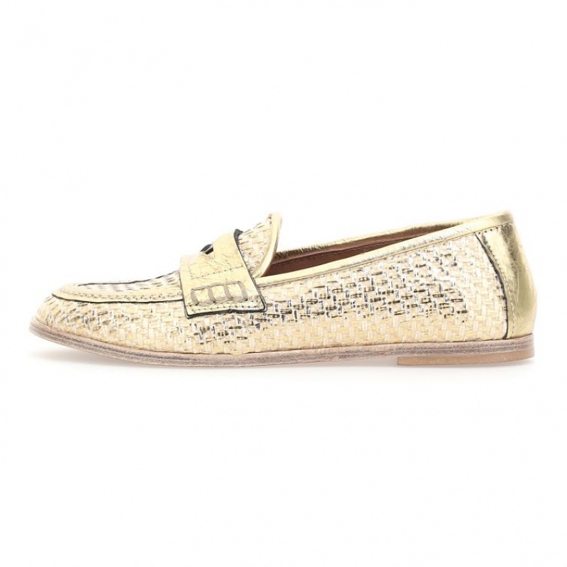 A.S.98 Janene flat shoes Damen Gold | DE-217WFGCMT