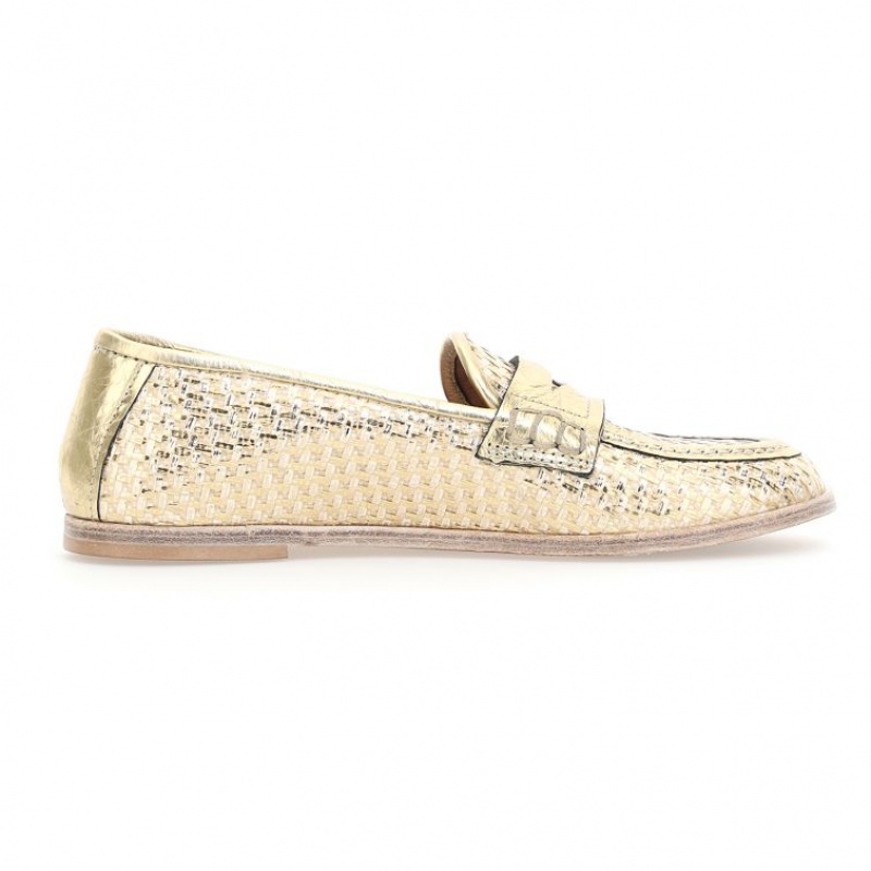 A.S.98 Janene flat shoes Damen Gold | DE-217WFGCMT