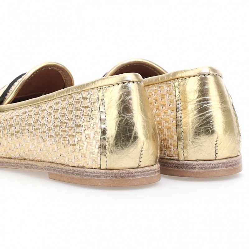 A.S.98 Janene flat shoes Damen Gold | DE-217WFGCMT