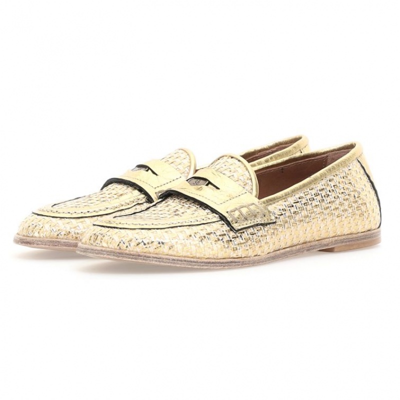 A.S.98 Janene flat shoes Damen Gold | DE-217WFGCMT