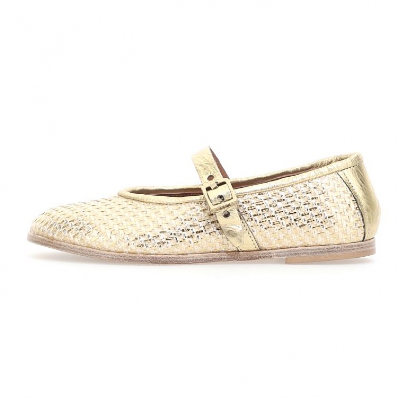 A.S.98 Janet flat shoes Damen Gold | DE-152ZGRSEU