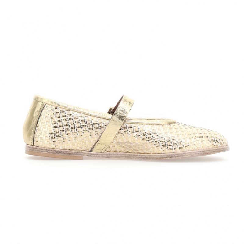 A.S.98 Janet flat shoes Damen Gold | DE-152ZGRSEU