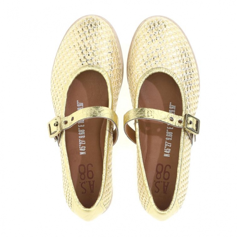 A.S.98 Janet flat shoes Damen Gold | DE-152ZGRSEU