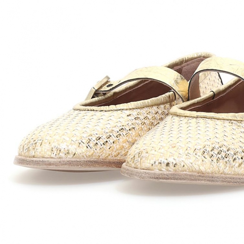 A.S.98 Janet flat shoes Damen Gold | DE-152ZGRSEU