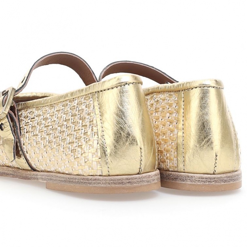 A.S.98 Janet flat shoes Damen Gold | DE-152ZGRSEU