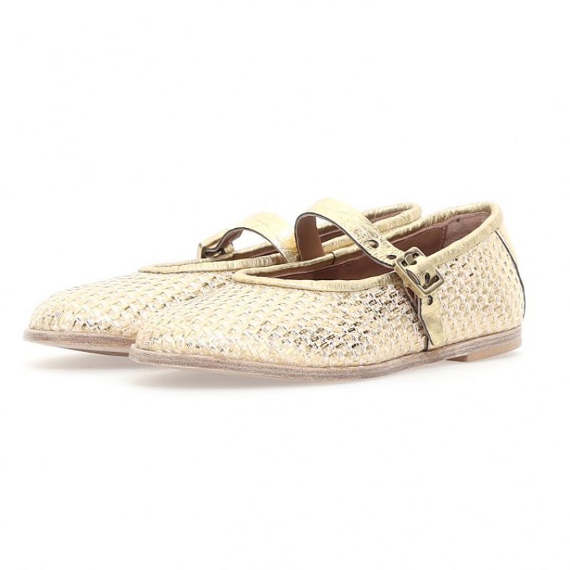 A.S.98 Janet flat shoes Damen Gold | DE-152ZGRSEU