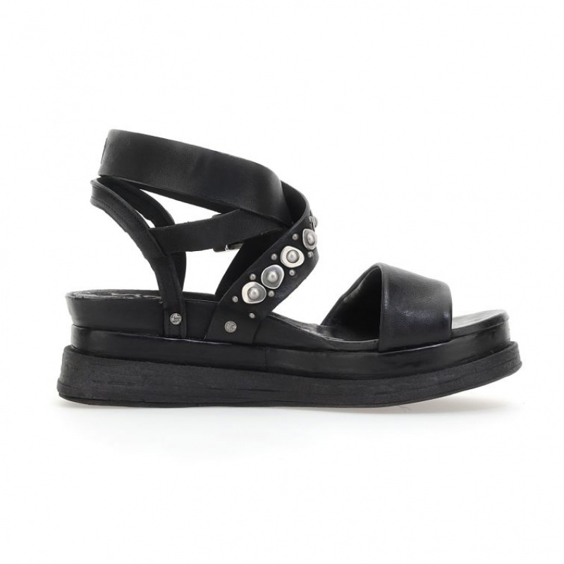 A.S.98 Ladonna Sandalen Damen Schwarz | DE-587BVENYQ