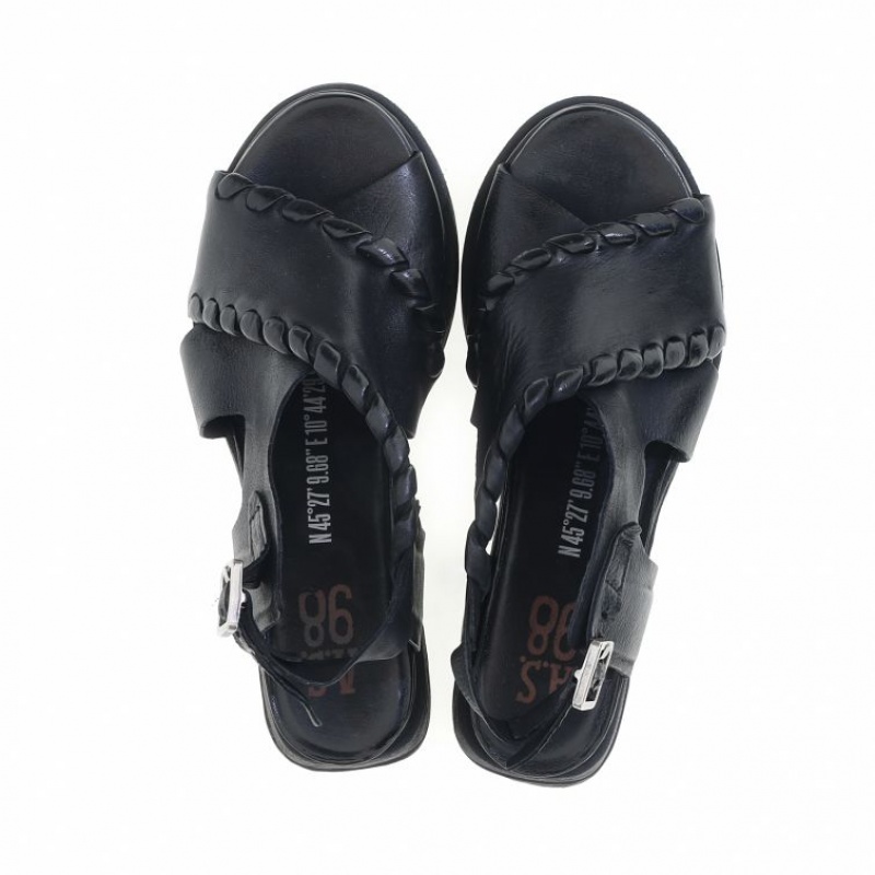 A.S.98 Laz Sandalen Damen Schwarz | DE-329KMXBPN