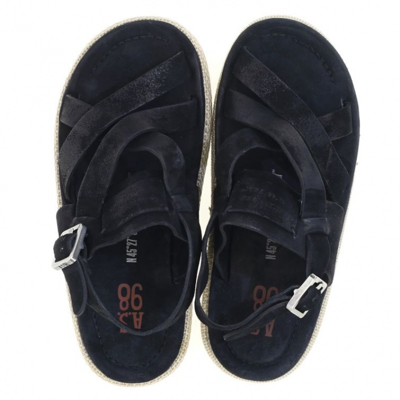 A.S.98 Milford Sandalen Herren Schwarz | DE-945GRXOQC