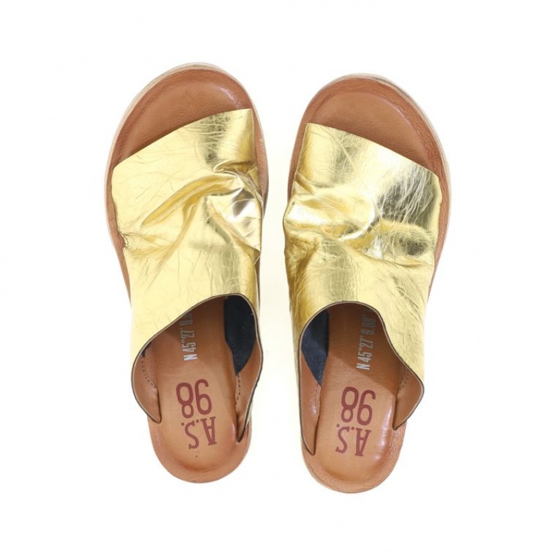 A.S.98 Nanette Sandalen Damen Gold | DE-630SUJGXI