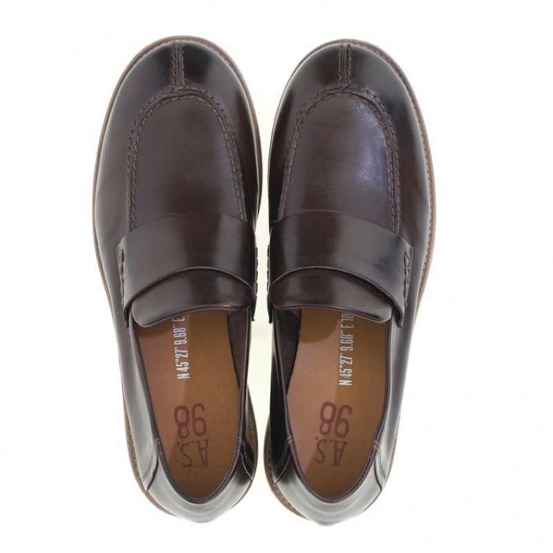 A.S.98 Ogden flat shoes Herren Schokolade | DE-197DCJLYW