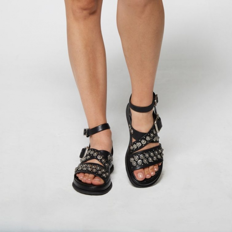 A.S.98 Savanna Sandalen Damen Schwarz | DE-784RZYBQO