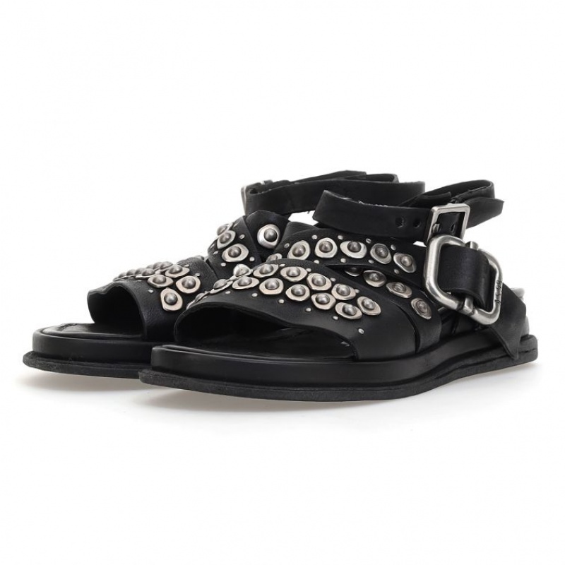 A.S.98 Savanna Sandalen Damen Schwarz | DE-784RZYBQO