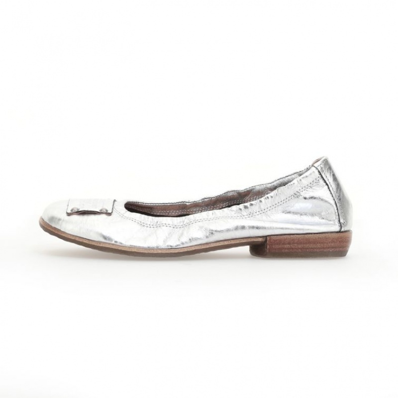 A.S.98 Zula flat shoes Damen Silber | DE-268XEHWDS