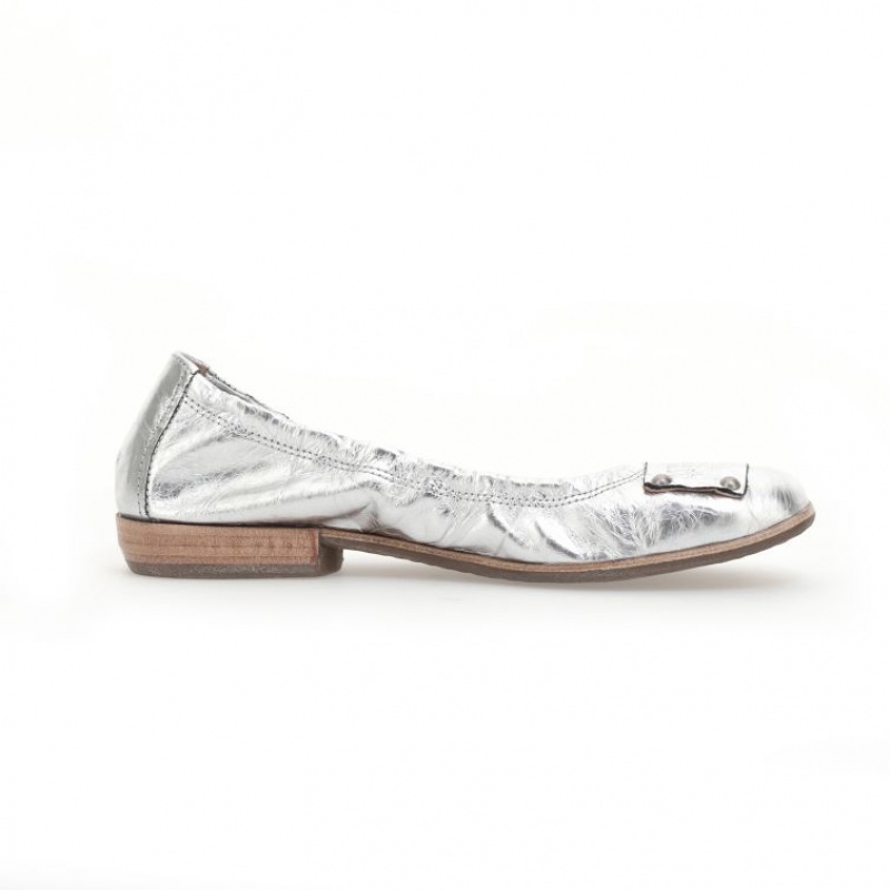 A.S.98 Zula flat shoes Damen Silber | DE-268XEHWDS