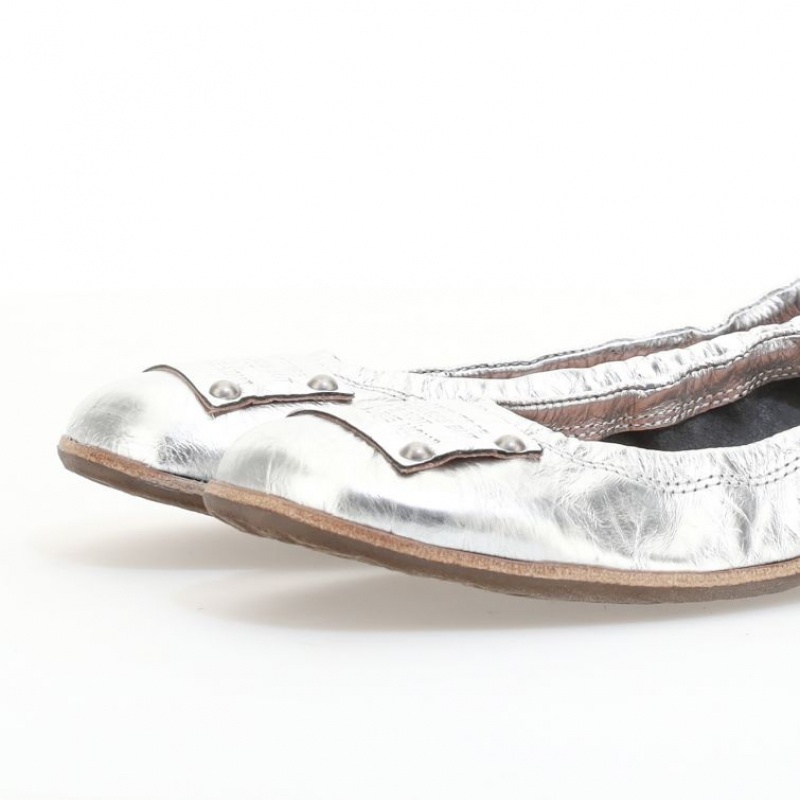 A.S.98 Zula flat shoes Damen Silber | DE-268XEHWDS