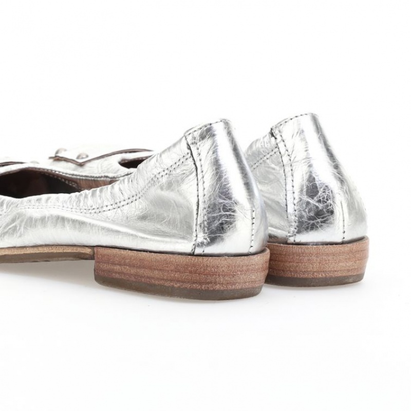 A.S.98 Zula flat shoes Damen Silber | DE-268XEHWDS